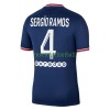 Maillot de Supporter Paris Saint-Germain Sergio Ramos 4 Domicile 2021-22 Pour Homme